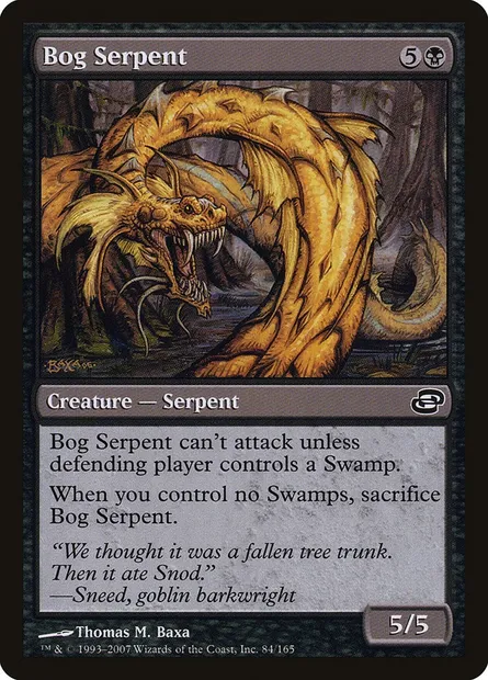 Bog Serpent, Magic card PLC 84 — Planar Chaos set