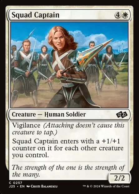 Squad Captain, Magic card J25 257 — Foundations Jumpstart set