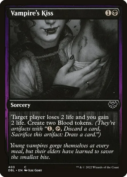 Vampire's Kiss, Magic card DBL 403 — Innistrad: Double Feature set