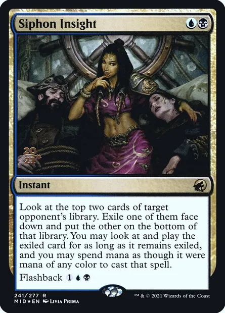 Perspicacité siphonnée, carte Magic PMID 241s — extension Innistrad: Midnight Hunt Promos