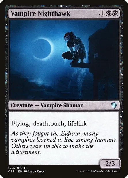 Vampire Nighthawk, Magic card C17 129 — Commander 2017 set