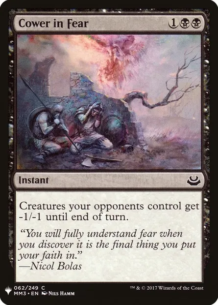 Cower in Fear, Magic card PLST MM3-62 — The List set