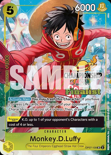 Monkey.D.Luffy, One Piece card OP07-109 — 500 YEARS IN THE FUTURE set