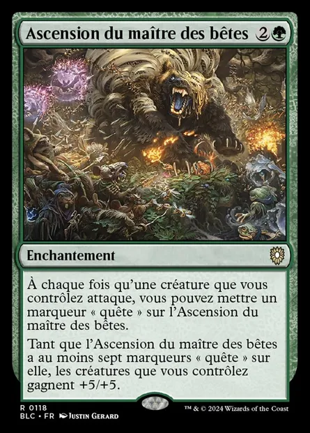 Ascension du maître des bêtes, carte Magic BLC 118 — extension Bloomburrow Commander