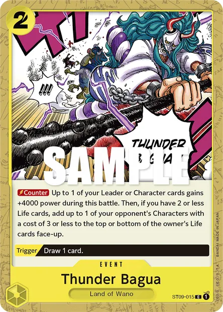 Thunder Bagua, carte One Piece ST09-015 — extension Yamato