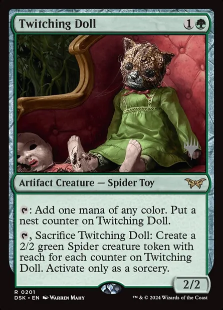 Twitching Doll, Magic card PDSK 201p — Duskmourn: House of Horror Promos set