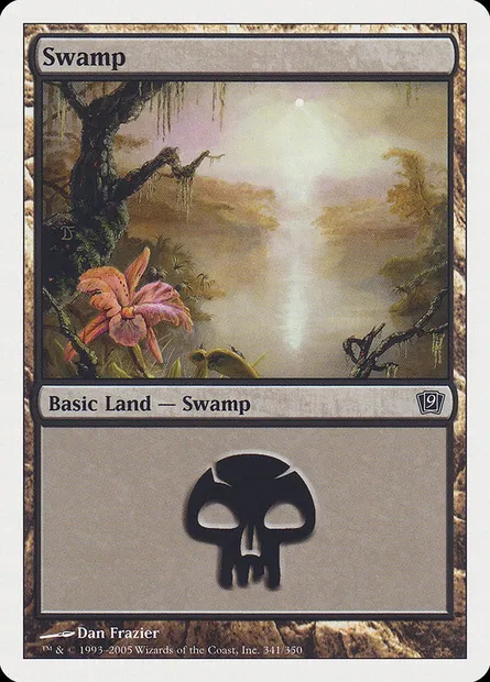 Swamp, Magic card 9ED 341 — Ninth Edition set
