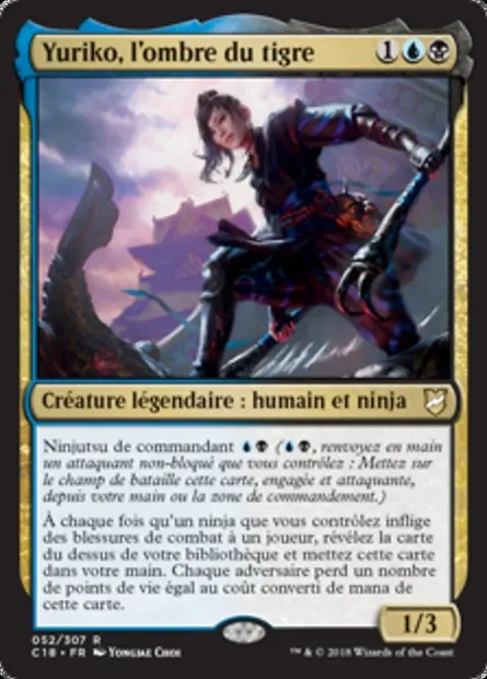 Yuriko, l'ombre du tigre, carte Magic C18 52 — extension Commander 2018