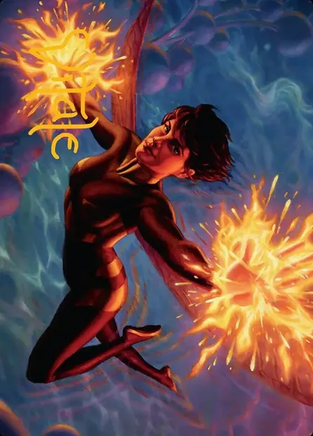The Wasp, Winsome Avenger // The Wasp, Winsome Avenger, Magic card AMSH 32 — Marvel Super Heroes Art Series set
