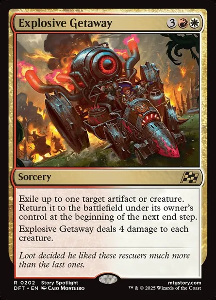 Explosive Getaway, Magic card DFT 202 — Aetherdrift set