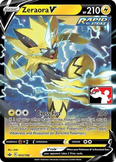 Zeraora V, Pokémon card PPS 053 — Play! Pokémon Prize Pack Series set