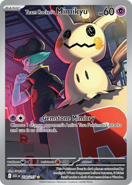 Team Rocket's Mimikyu, Pokémon card ASC 238 — Ascended Heroes set