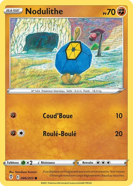 Nodulithe, carte Pokémon EVS 86 — extension Évolution Céleste