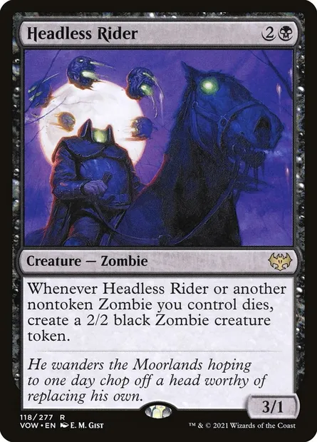 Headless Rider, Magic card VOW 118 — Innistrad: Crimson Vow set