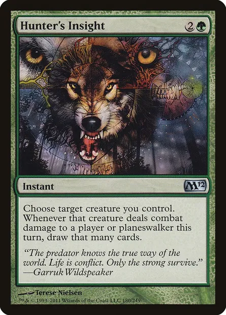 Hunter's Insight, Magic card M12 180 — Magic 2012 set