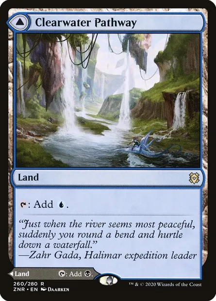 Clearwater Pathway // Murkwater Pathway, Magic card ZNR 260 — Zendikar Rising set