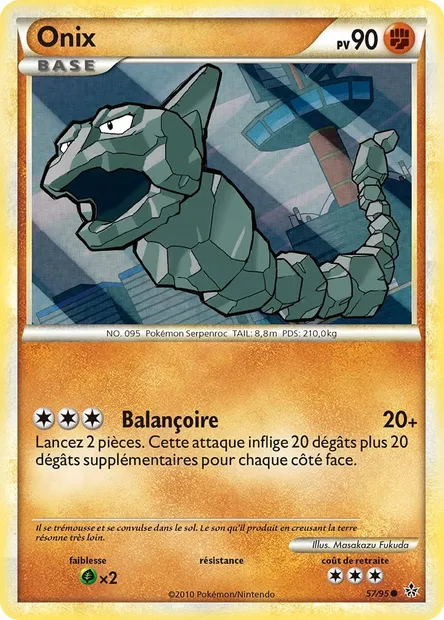 Onix, carte Pokémon UL 57 — extension Déchaînement