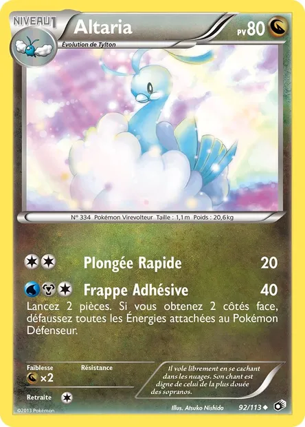 Altaria, carte Pokémon LTR 92 — extension Legendary Treasures