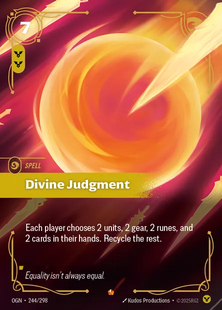 Divine Judgment, carte Riftbound OGN 244 — extension Origins