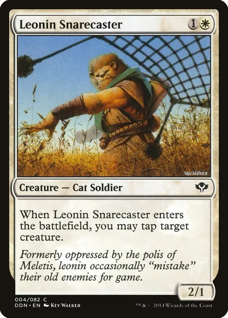 Leonin Snarecaster, Magic card DDN 4 — Duel Decks: Speed vs. Cunning set