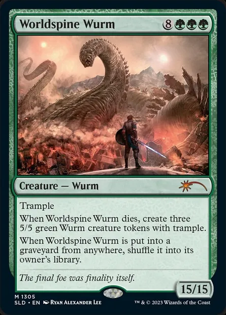 Worldspine Wurm, Magic card SLD 1305 — Secret Lair Drop set