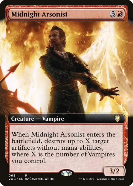 Midnight Arsonist, Magic card VOC 65 — Crimson Vow Commander set