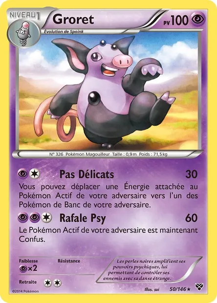 Groret, carte Pokémon XY 50 — extension XY
