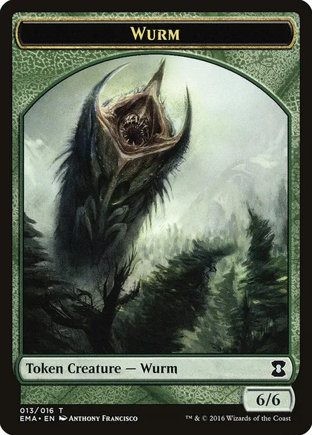 Wurm, carte Magic TEMA 13 — extension Eternal Masters Tokens