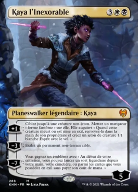 Kaya l'Inexorable, carte Magic KHM 288 — extension Kaldheim