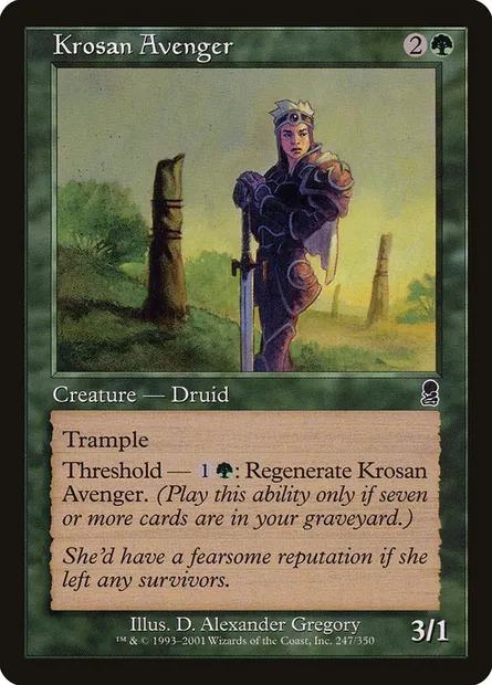 Krosan Avenger, Magic card ODY 247 — Odyssey set