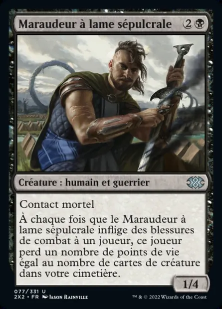 Maraudeur à lame sépulcrale, carte Magic 2X2 77 — extension Double Masters 2022