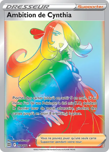 Ambition de Cynthia, carte Pokémon BRS 178 — extension Stars Étincelantes