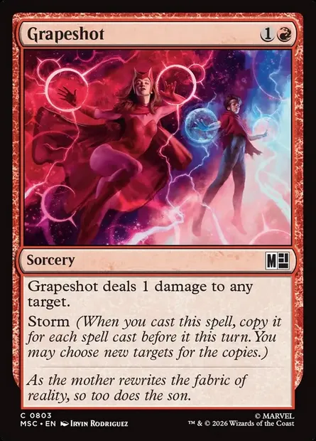 Grapeshot, Magic card MSC 803 — Marvel Super Heroes Commander set