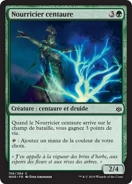Nourricier centaure, carte Magic WAR 156 — extension La guerre des Planeswalkers