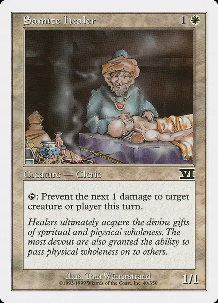 Samite Healer, Magic card 6ED 40 — Classic Sixth Edition set