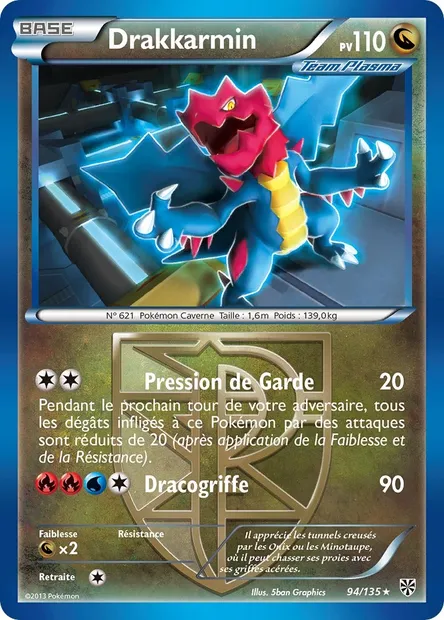 Drakkarmin, carte Pokémon PLS 94 — extension Tempète Plasma