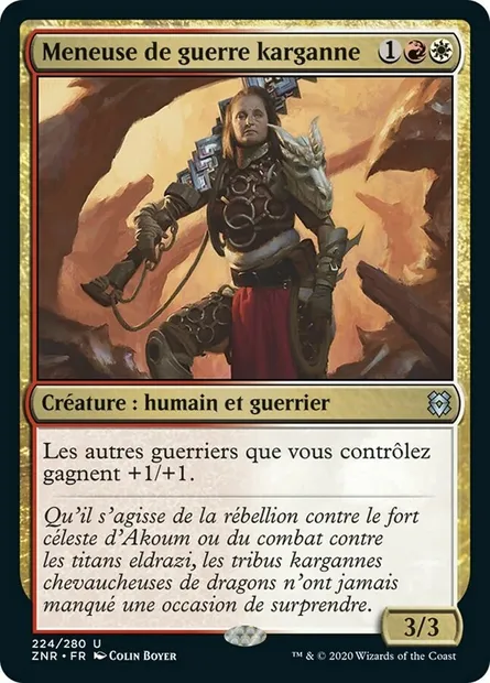 Meneuse de guerre karganne, carte Magic ZNR 224 — extension Renaissance de Zendikar