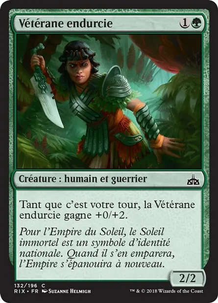 Vétérane endurcie, carte Magic RIX 132 — extension Les combattants d'Ixalan