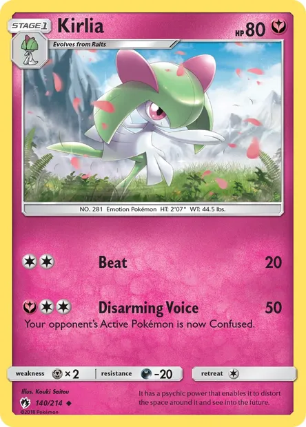 Kirlia, Pokémon card LOT 140 — Lost Thunder set