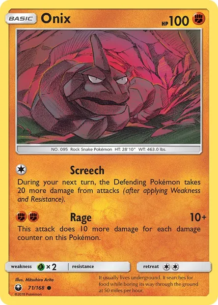 Onix, Pokémon card CES 71 — Celestial Storm set