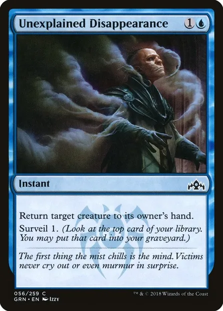 Unexplained Disappearance, Magic card GRN 56 — Guilds of Ravnica set