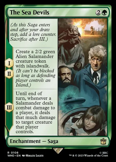 The Sea Devils, Magic card WHO 108 — Doctor Who set