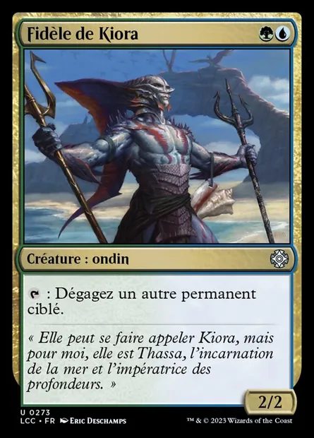 Fidèle de Kiora, carte Magic LCC 273 — extension The Lost Caverns of Ixalan Commander