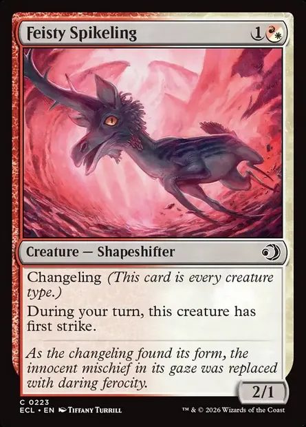 Feisty Spikeling, Magic card ECL 223 — Lorwyn Eclipsed set