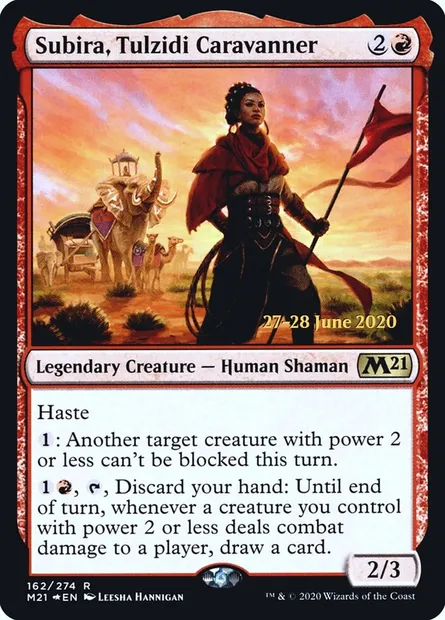 Subira, Tulzidi Caravanner, Magic card PM21 162s — Core Set 2021 Promos set