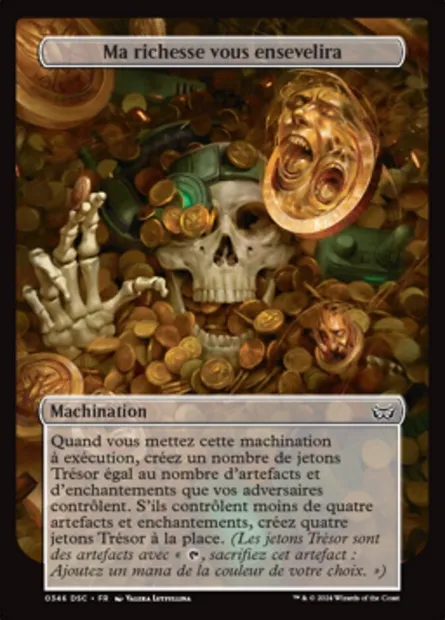 Ma richesse vous ensevelira, carte Magic DSC 346 — extension Duskmourn: House of Horror Commander