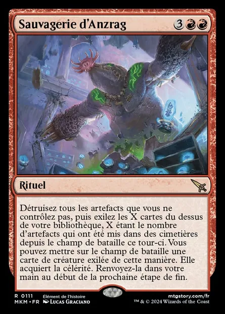 Sauvagerie d'Anzrag, carte Magic MKM 111 — extension Murders at Karlov Manor