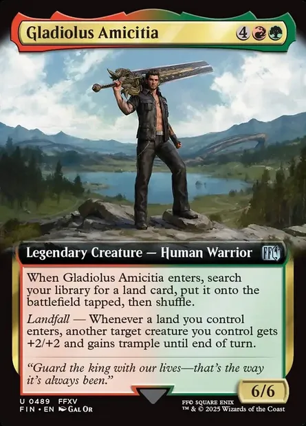 Gladiolus Amicitia, Magic card FIN 489 — Final Fantasy set