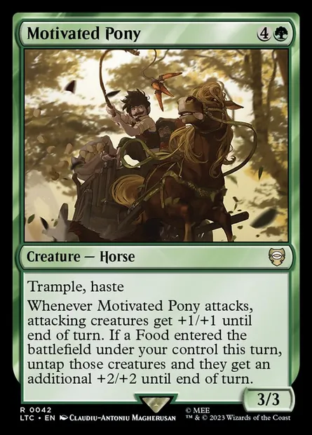 Motivated Pony, Magic card LTC 42 — Tales of Middle-earth Commander set