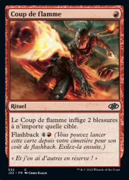 Coup de flamme, carte Magic J22 532 — extension Jumpstart 2022